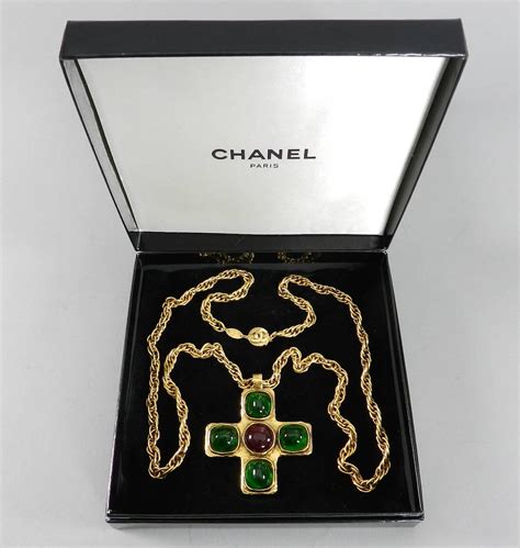 chanel cross necklances|chanel necklace sale.